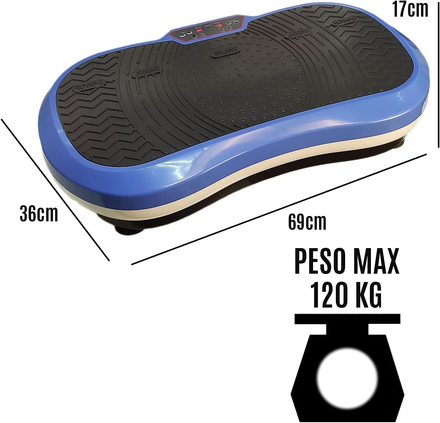 LCD Vibration Fitness Platform 9 Programs 99 Speeds Remote Bands