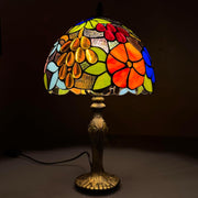 Colorful Tiffany Style Stained Glass Table Lamp with Warm Light 41cm