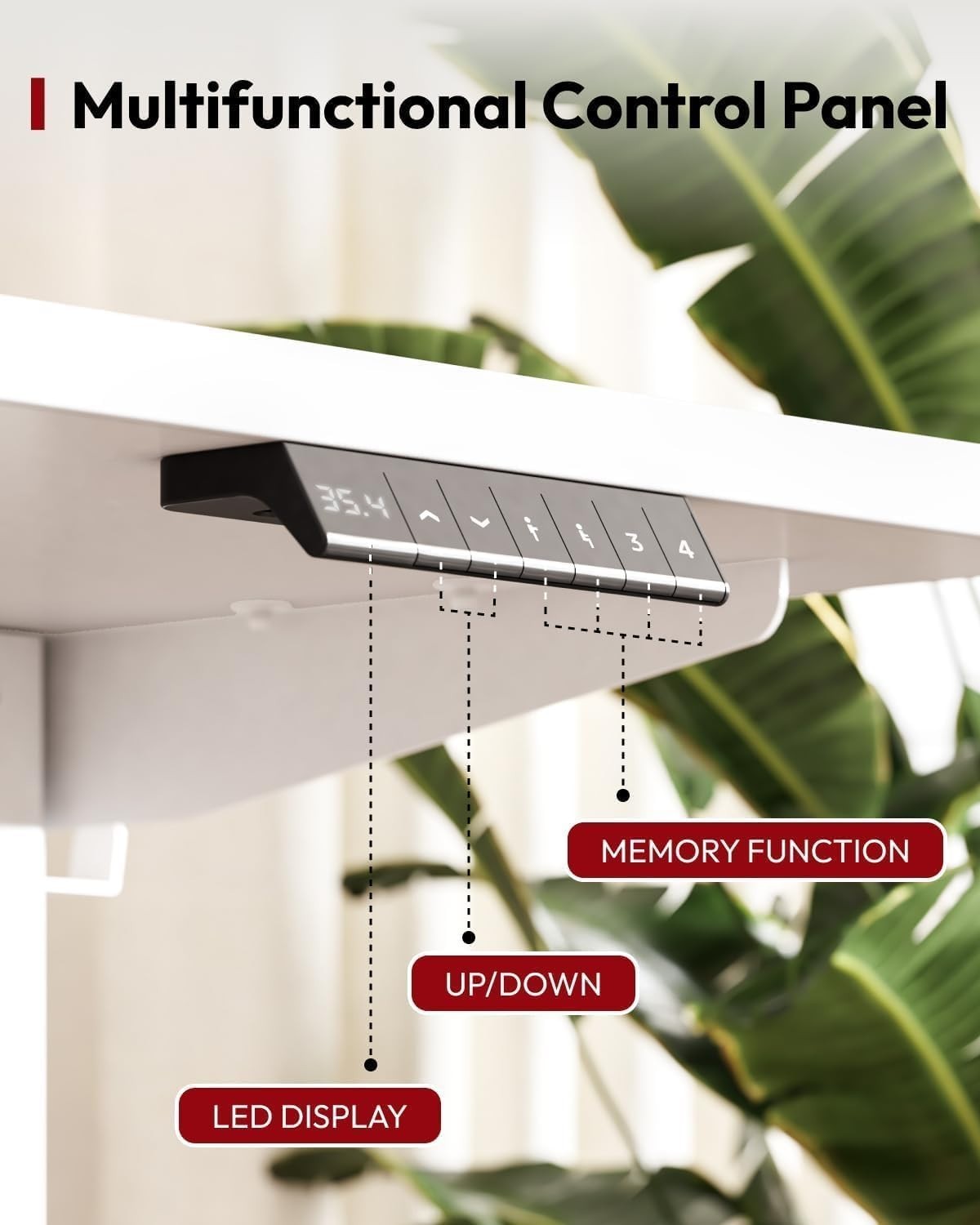Electric Standing Desk 160x80cm Adjustable Sit Stand Table with Memory Panel