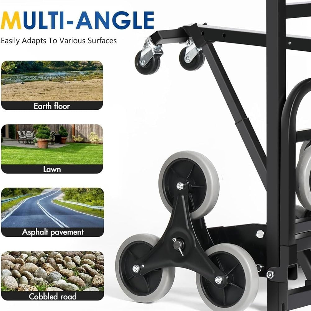 Heavy Duty Stair Climbing Cart 250kg Folding Hand Truck Trolley
