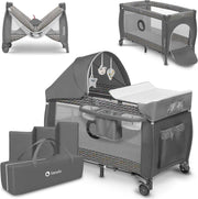 2in1 Travel Cot & Portable Baby Playpen w/ Changing Table + Canopy
