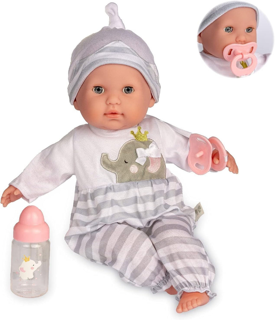 38cm Soft Body Baby Doll Sleepy Eyes Pacifier Bottle Set Kids