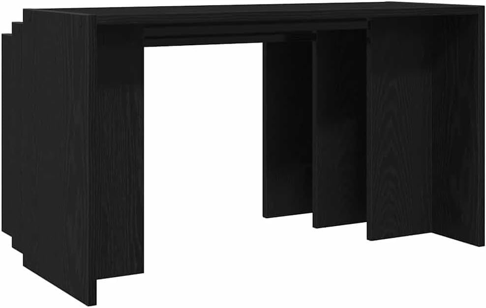 Modern Black Nesting End Side Tables Engineered Wood Living Room Bedroom 20kg Ma