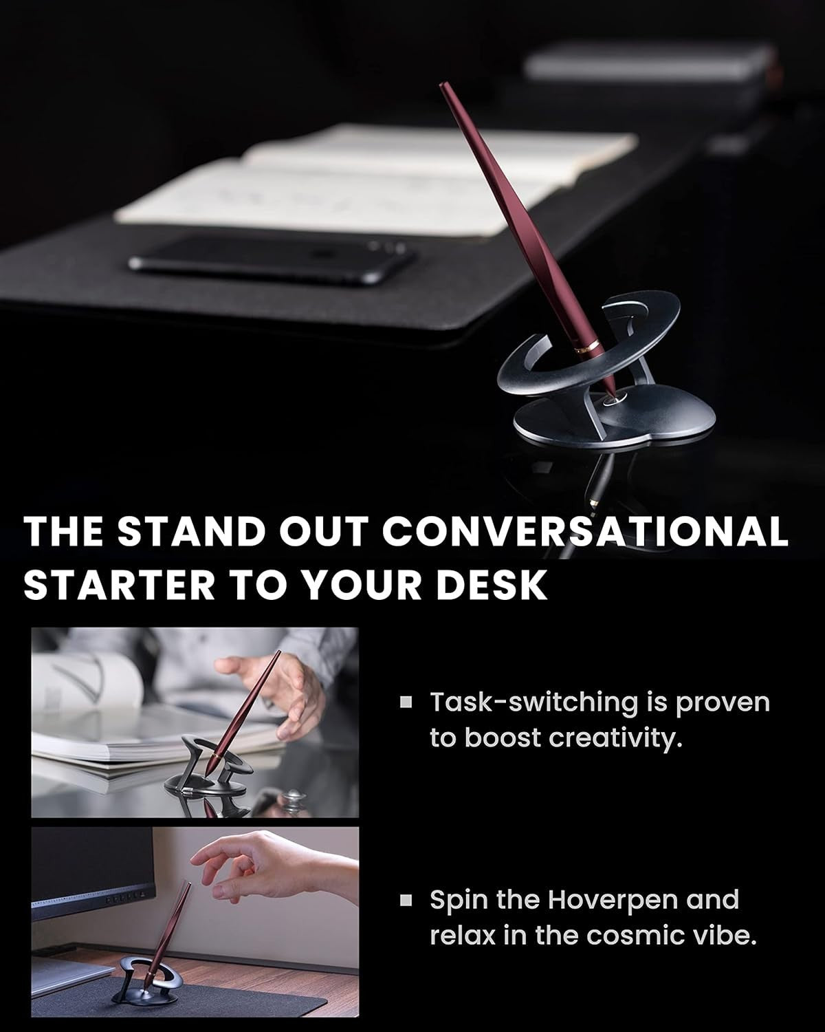 Hoverpen Interstellar Edition Ballpoint Pen Mars Magma Red Refillable Model