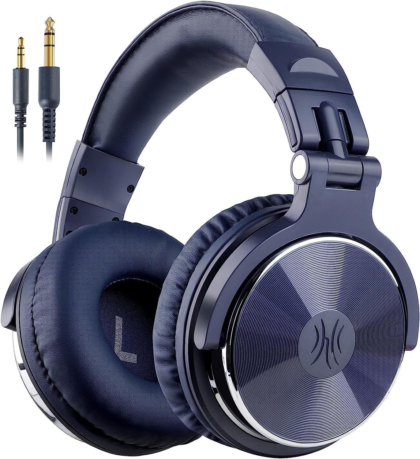 Studio Over Ear Headphones Hi-Fi 50mm Drivers Wired DJ Monitoring Blue