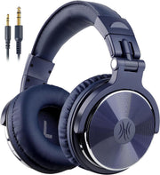 Studio Over Ear Headphones Hi-Fi 50mm Drivers Wired DJ Monitoring Blue