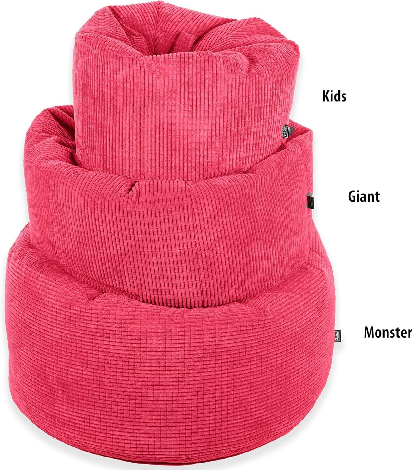 XL Pink Corduroy Bean Bag Chair Adult Lounge Seat Kids Gaming Room Decor