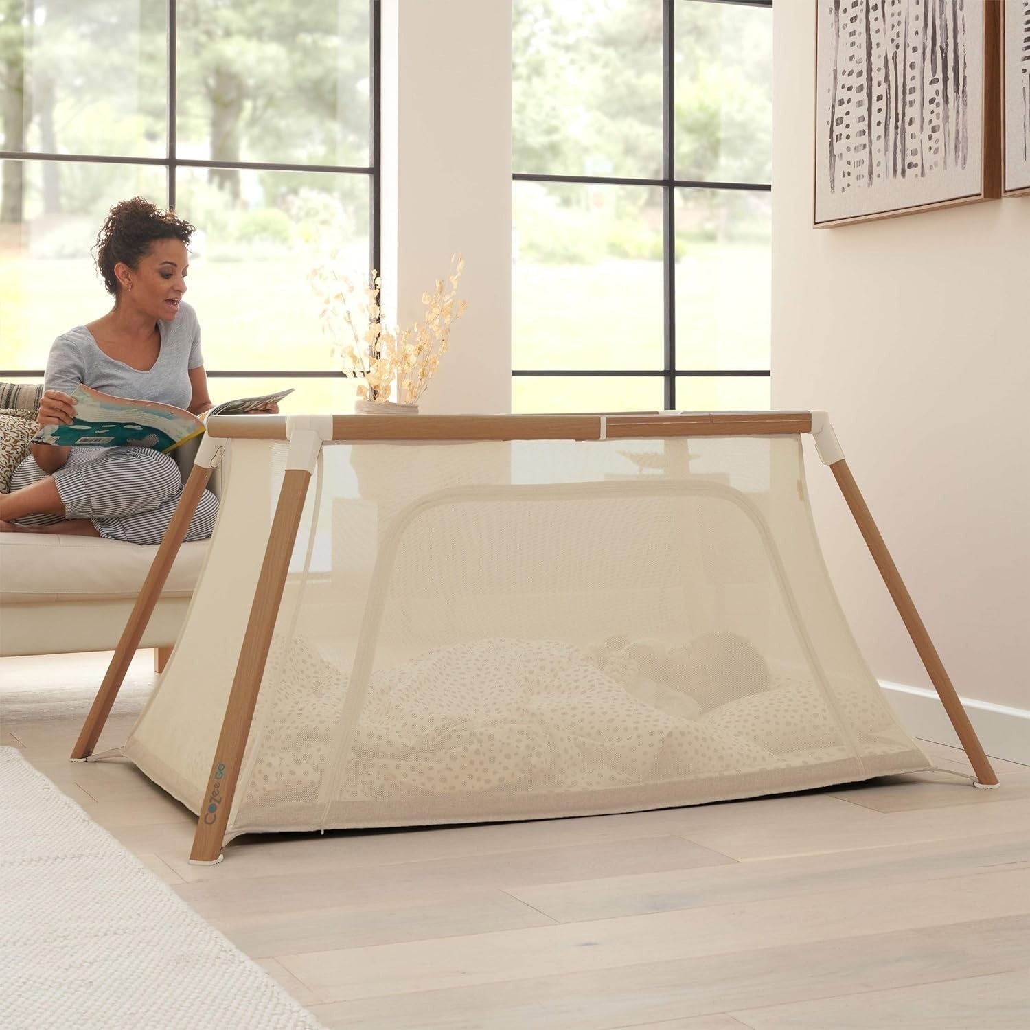 3in1 Baby Bassinet Travel Cot Playpen with Mattress Lightweight Foldable Bed