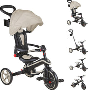 4 in 1 Foldable Trike Balance Bike Kids Ride On Canopy Taupe 1-5Y