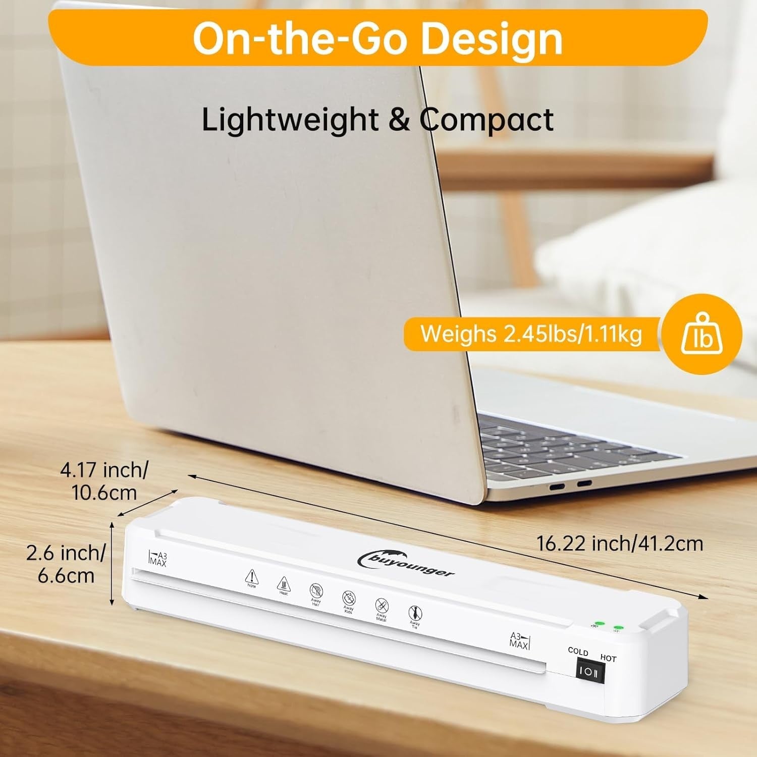A3 Laminator Machine Hot & Cold 60s Warm Up + 30 Pouches Kit