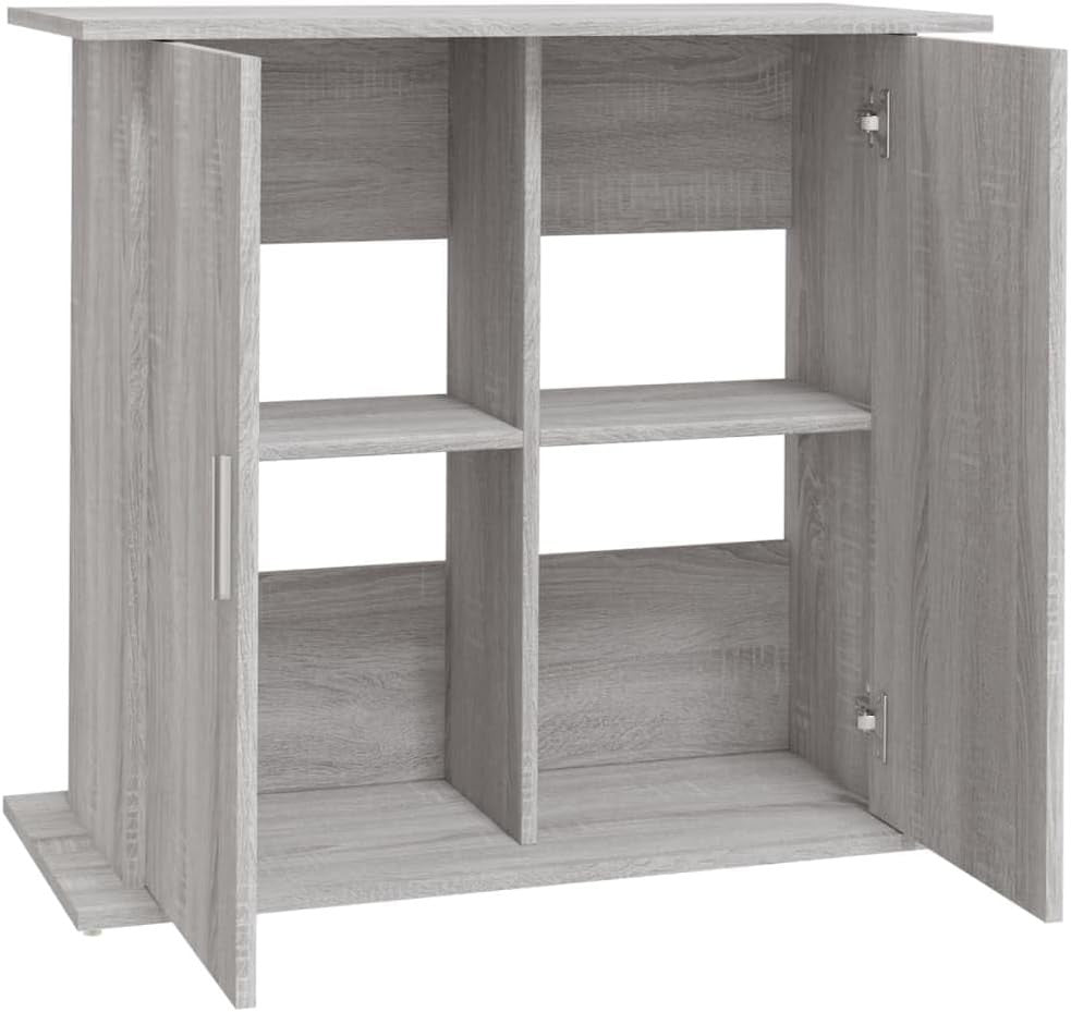 Grey Aquarium Cabinet with Storage – Compact Fish Tank Stand Unit