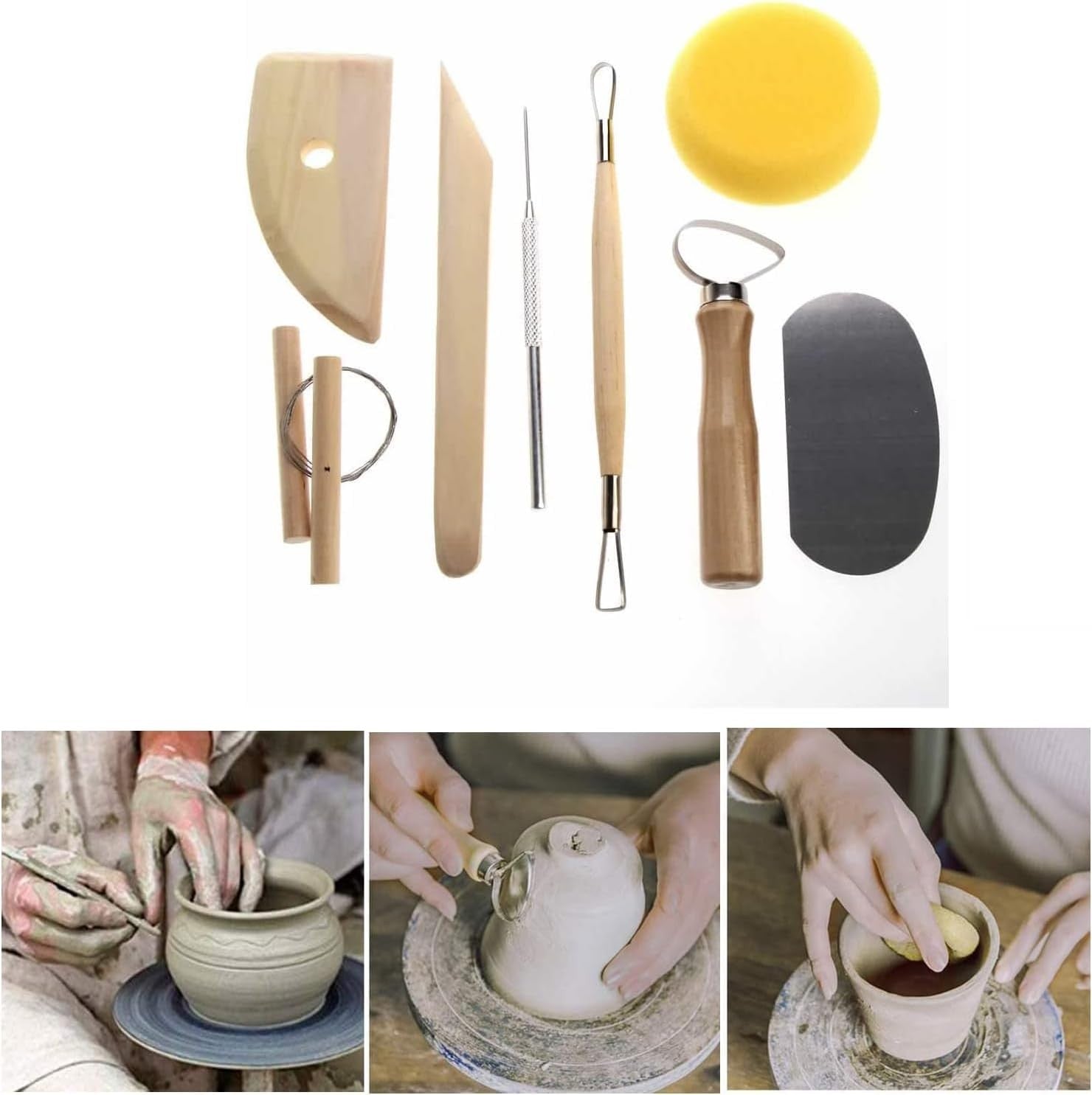 Electric Pottery Wheel 25cm 350W Ceramic Clay Machine with Foot Pedal