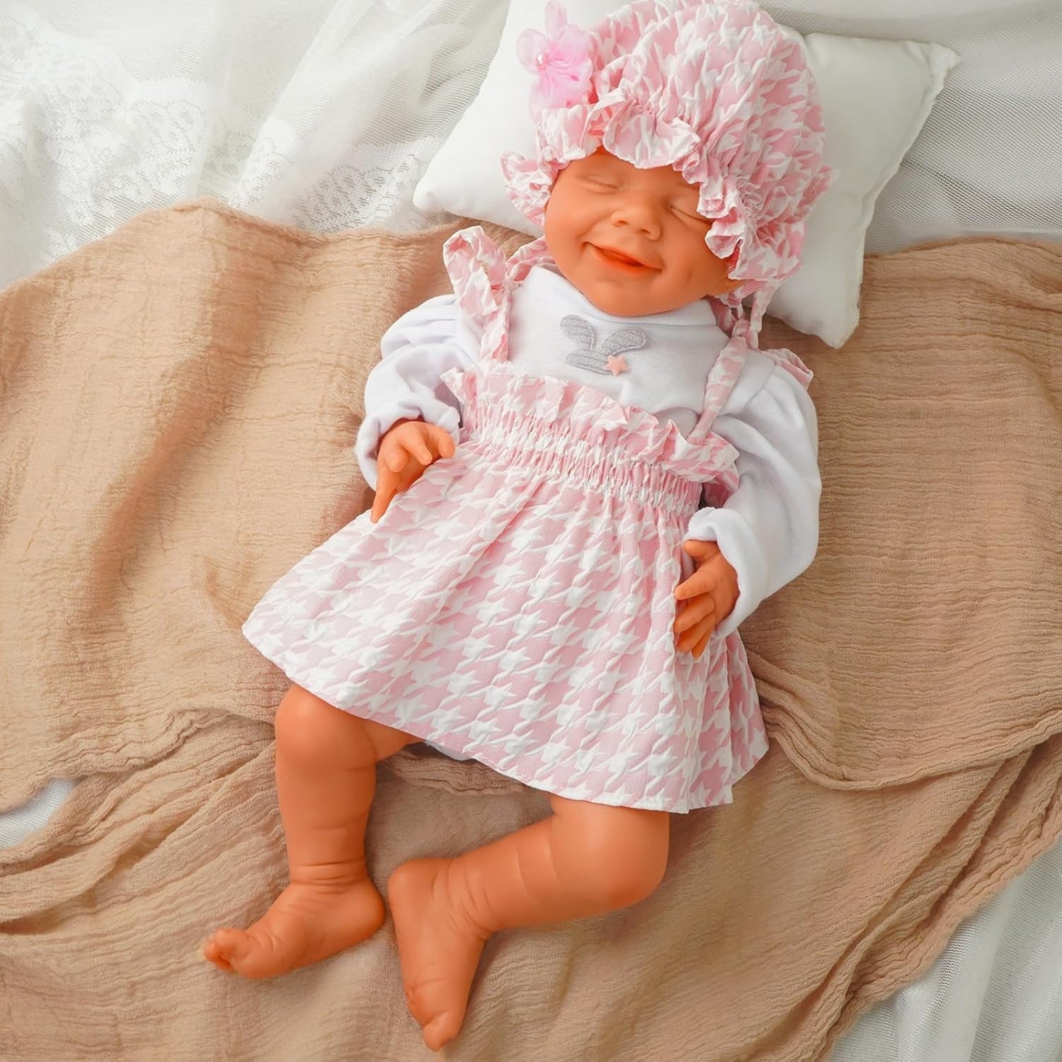 18” Full Silicone Reborn Baby Doll Realistic Sleeping Newborn