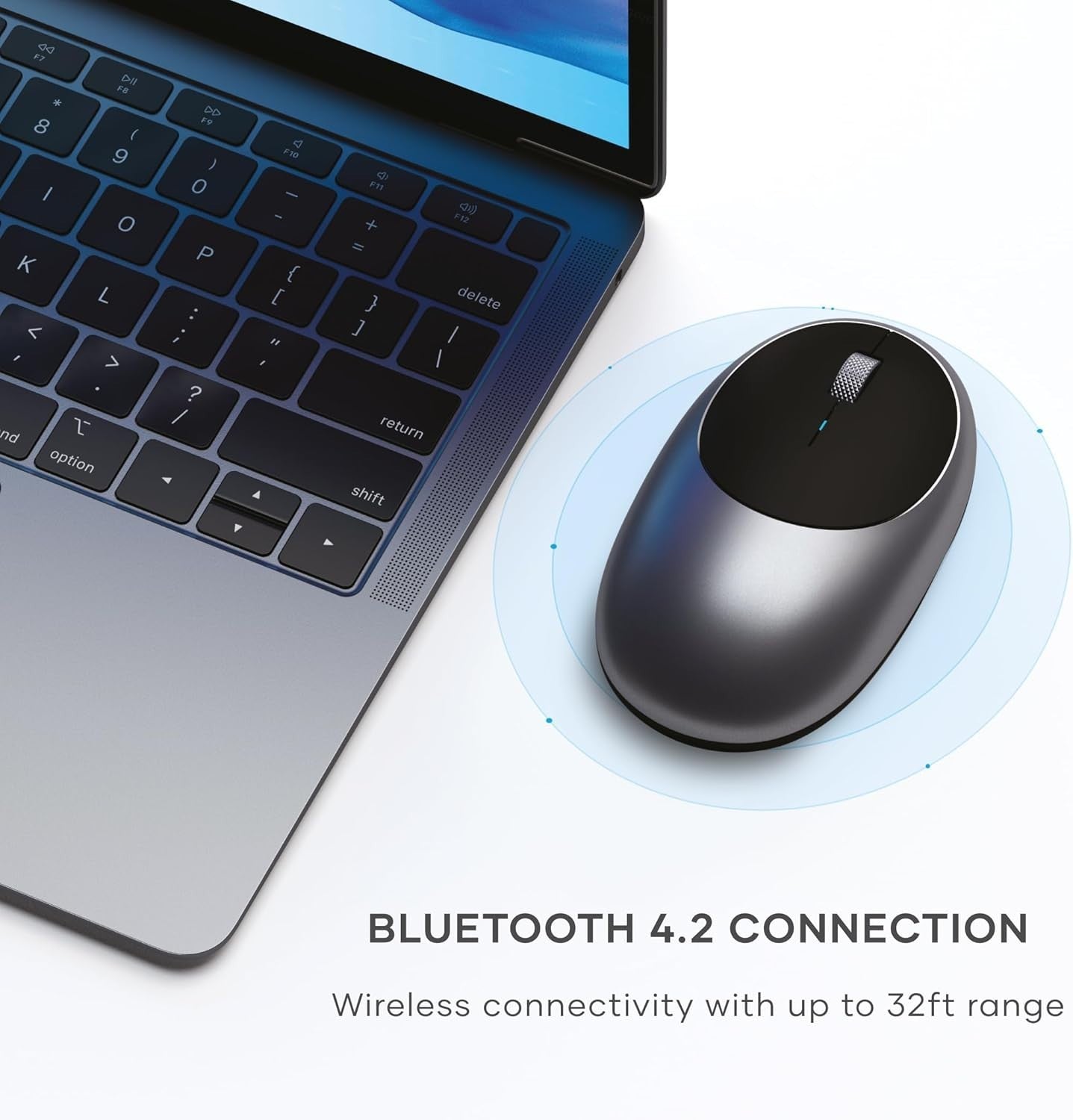 Wireless Bluetooth Mouse USB-C Rechargeable Slim Aluminium Quiet Clicks