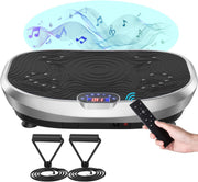Silver Vibration Plate Exercise Machine 120 Speeds Full Body Wellness