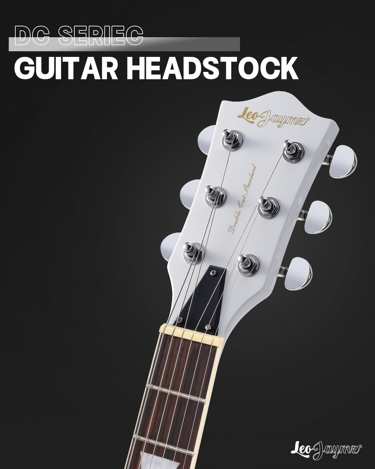 39in Solid Body Electric Guitar Poplar Maple Neck White