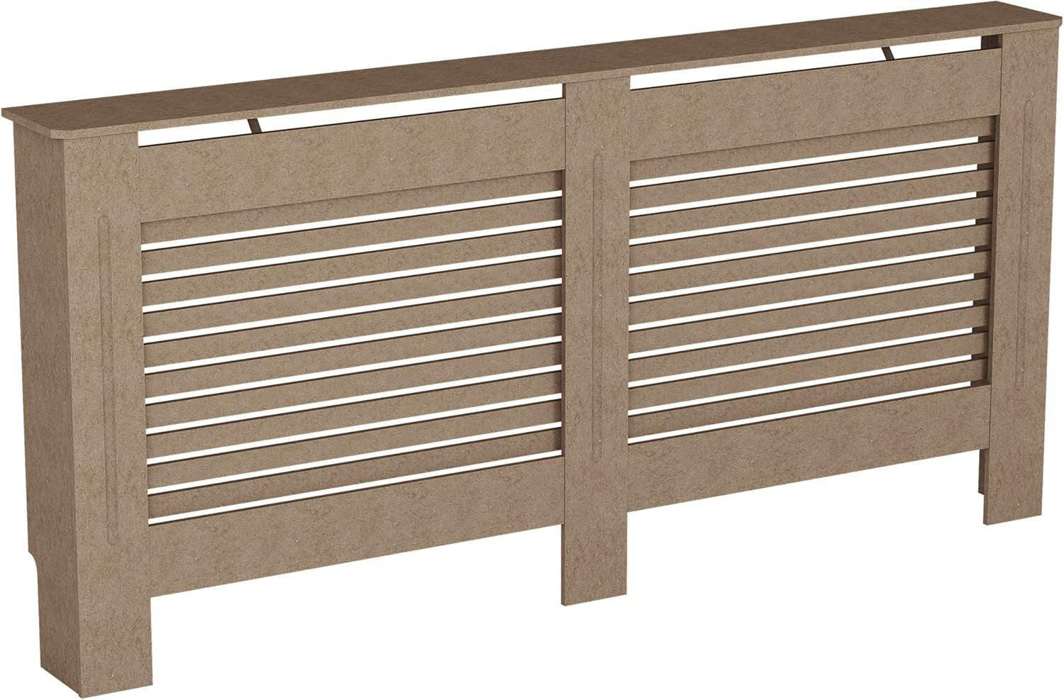 Extra Large Unfinished Radiator Cover MDF Modern Slatted Grill Customisable