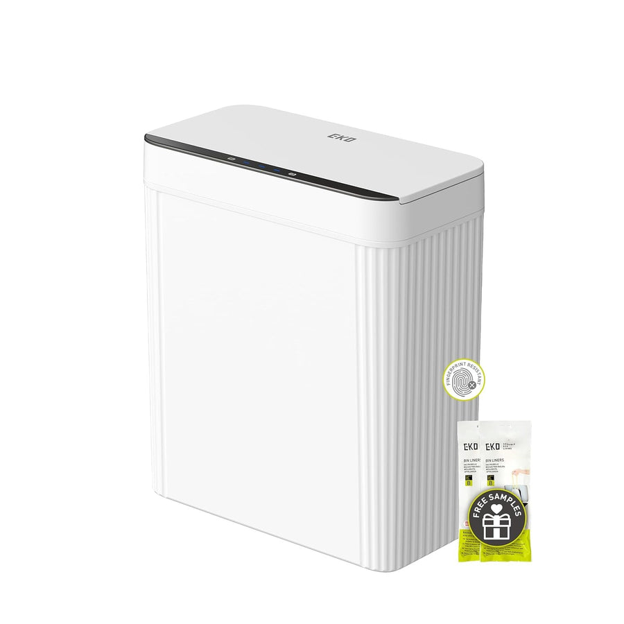 10L Slim Touchless Bathroom Bin Motion Sensor Waterproof White