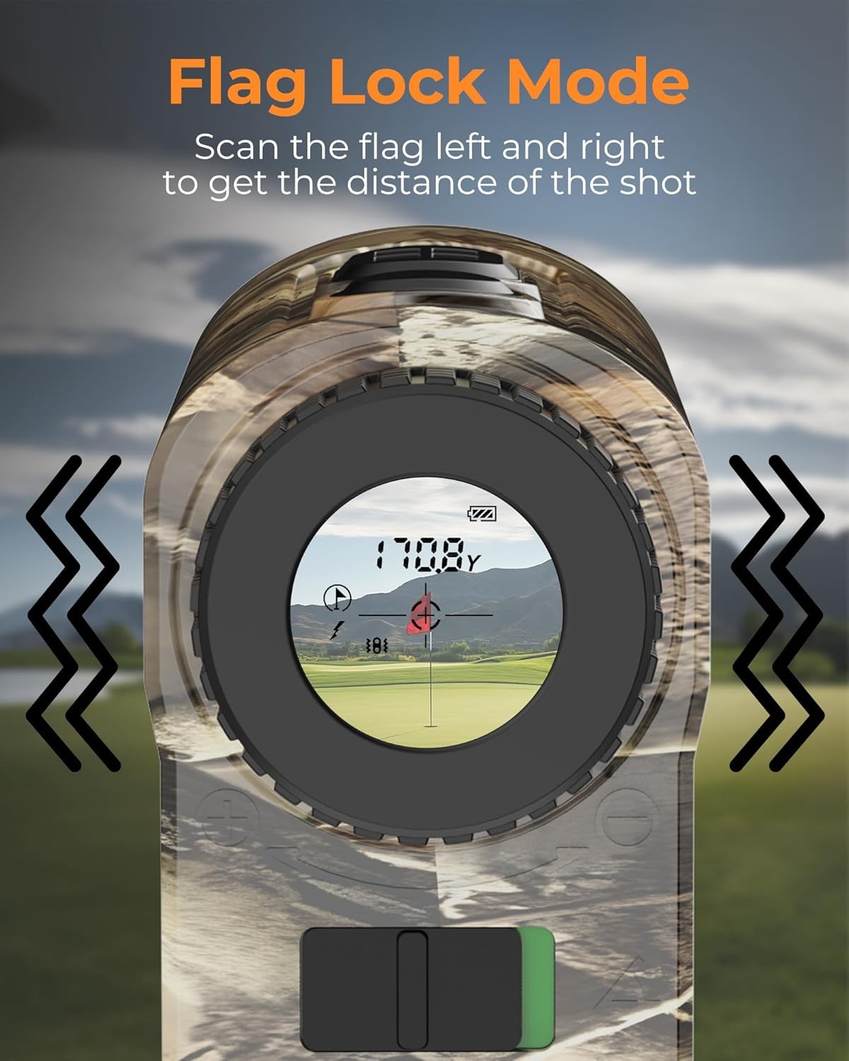 Golf Range Finder 3000 Yards Slope Flag Lock Vibration USB Rechargeable