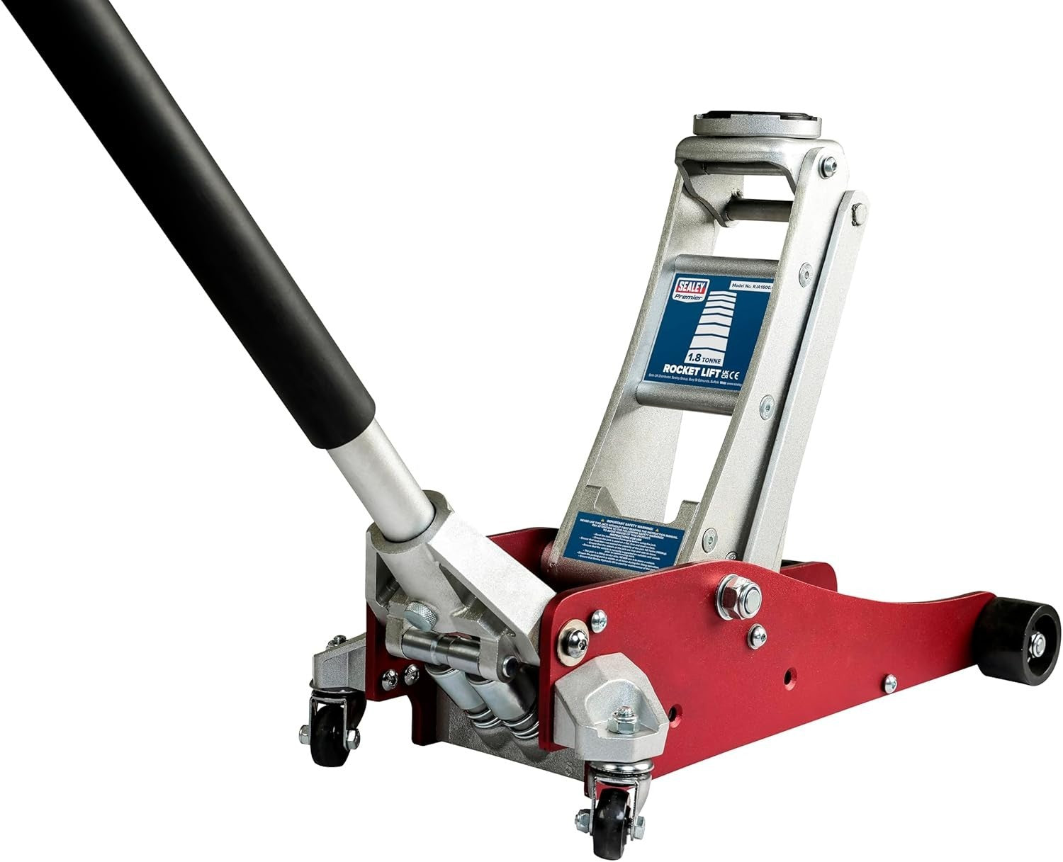 1.8 Ton Low Entry Aluminium Trolley Jack Rocket Lift 85–470mm Lightweight