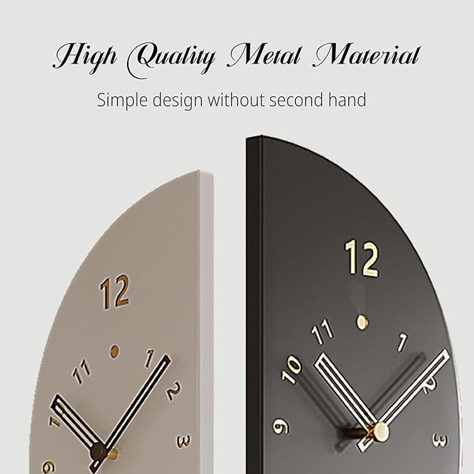 Modern Double-Sided Wall Clock 17.7in Silent Corner Mounted Clock with Pendulum