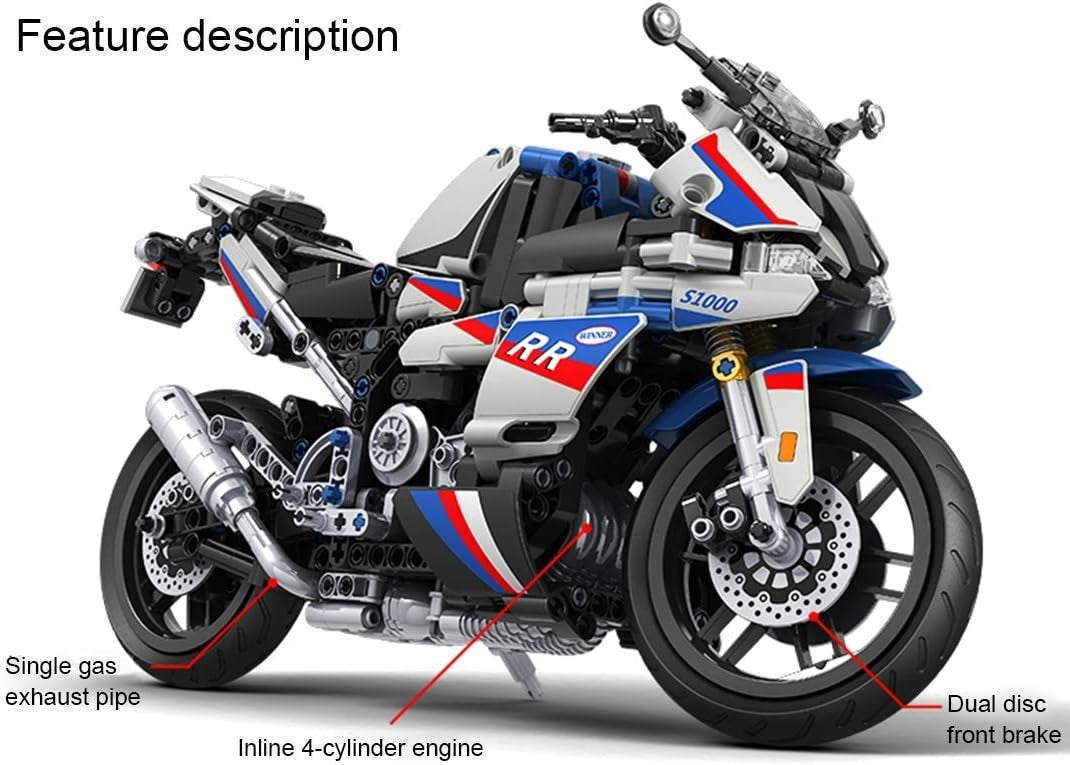 819 PCS Racing Motorcycle Building Blocks Kit – DIY Creative Model Set