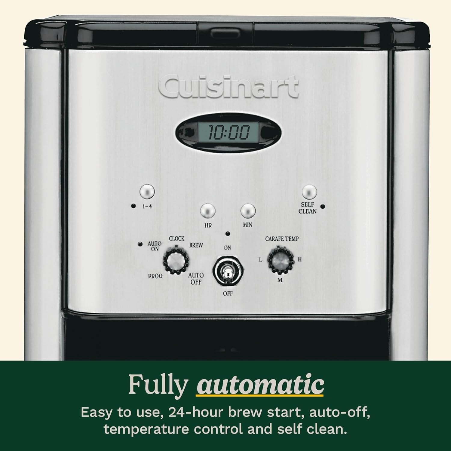 12 Cup Programmable Coffee Maker Glass Carafe Auto Shutoff Chrome Drip Machine