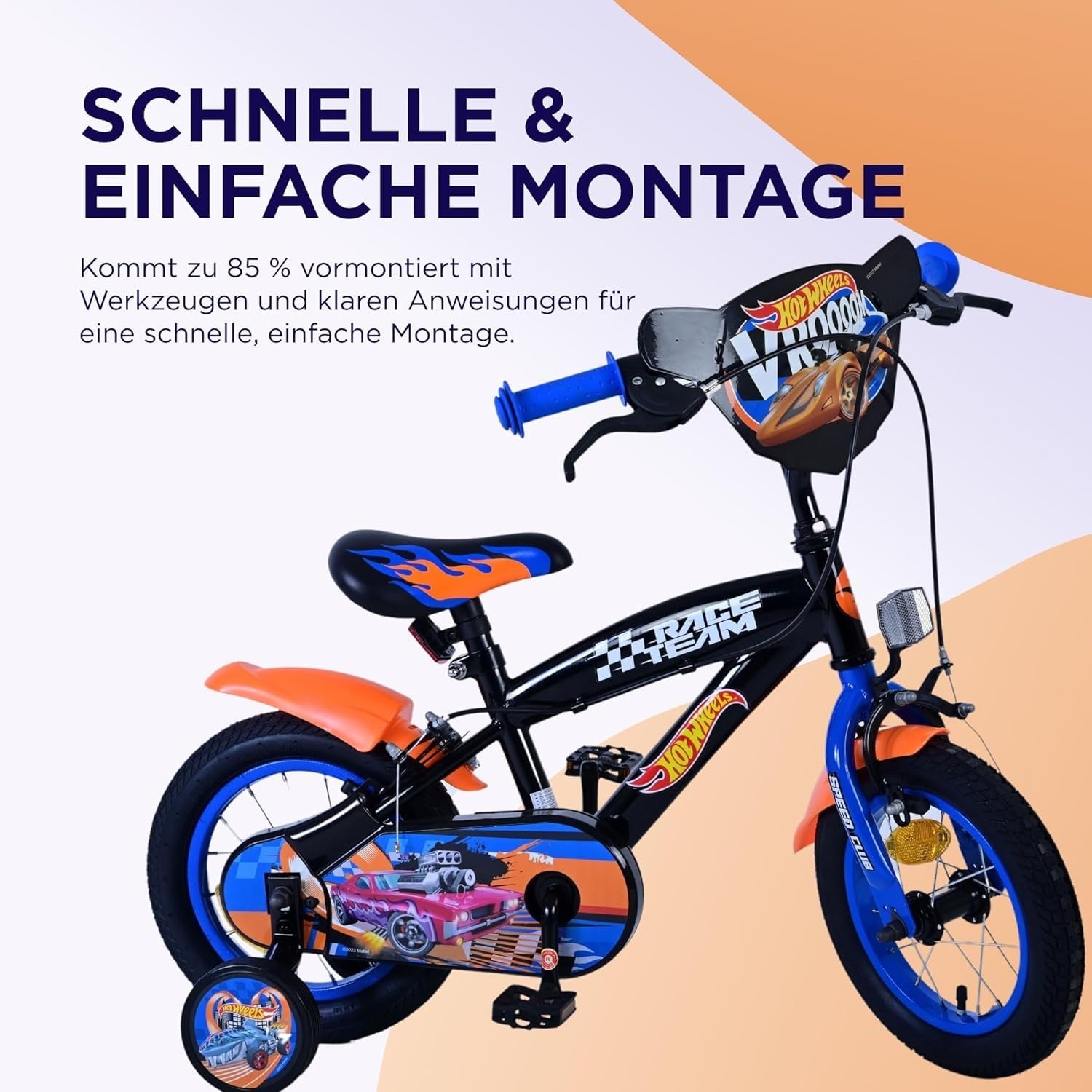 12 Inch Kids Bike Training Wheels Hand Brakes Bicycle Age 3-4 Years