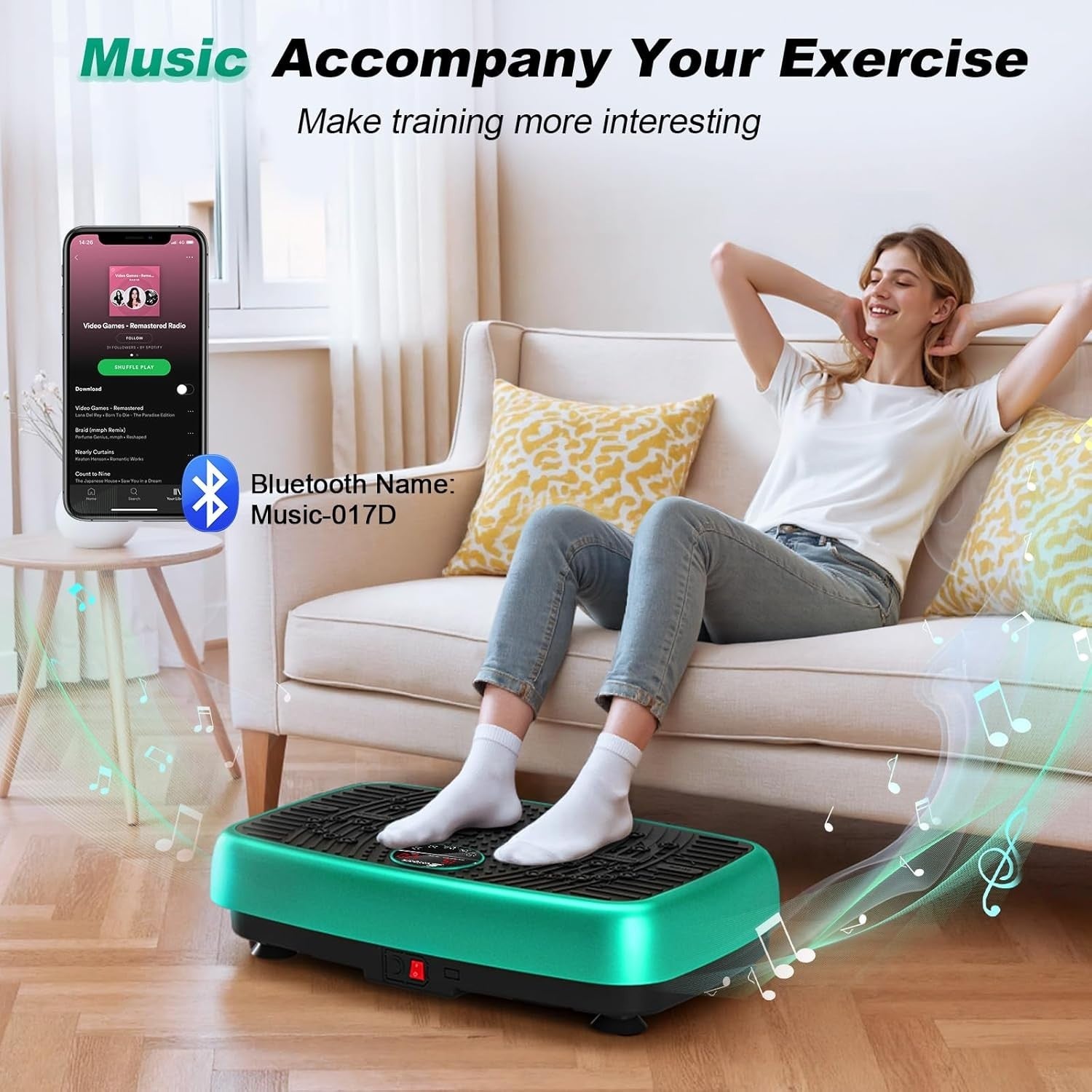 2D 4D Vibration Plate Exercise Platform Dual Motor 120 Speeds 450LB