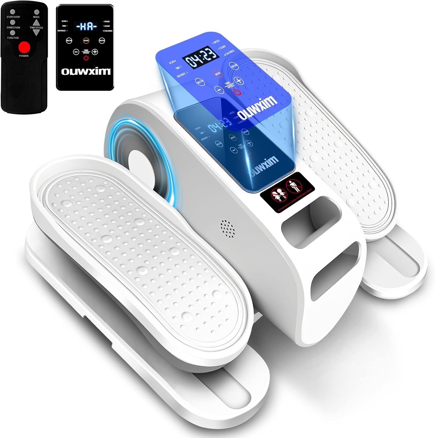 Electric Under Desk Elliptical Pedal Exerciser Quiet 12 Speed Seated Trainer