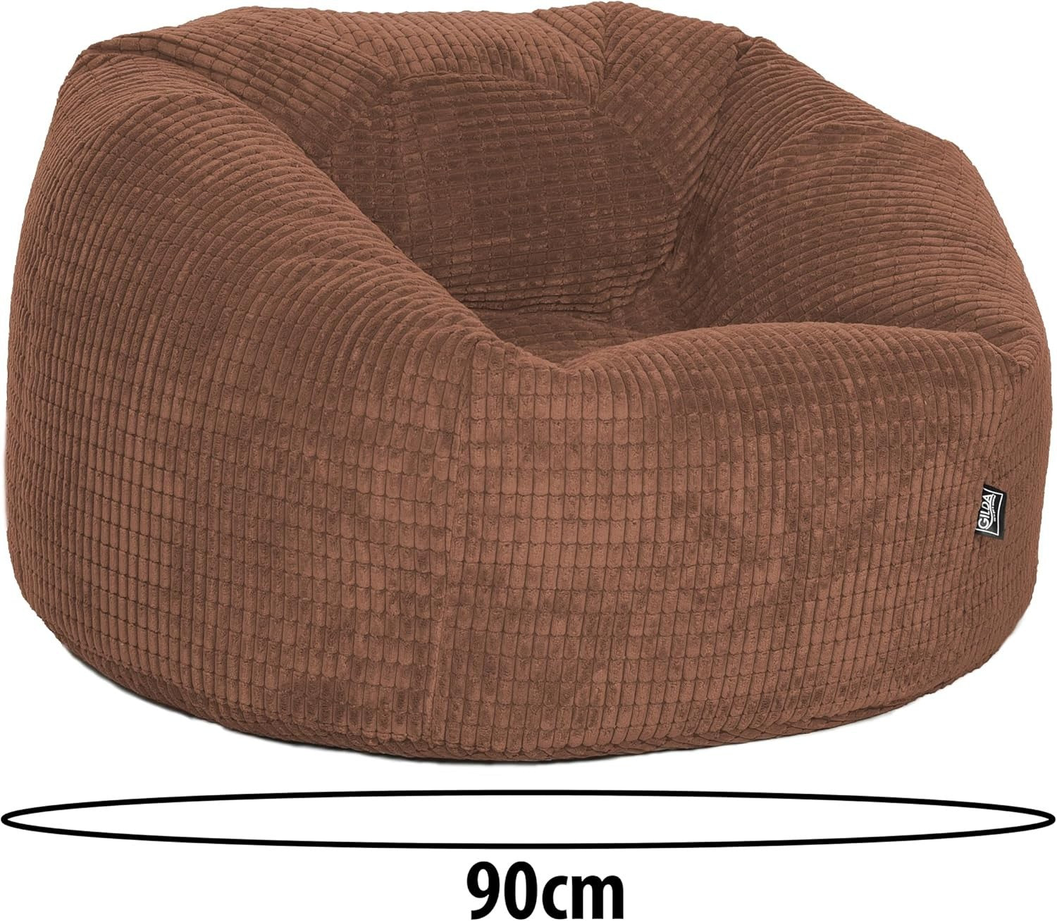 Giant Soft Corduroy Bean Bag Chair for Adults & Teens | Lounge Seat UK