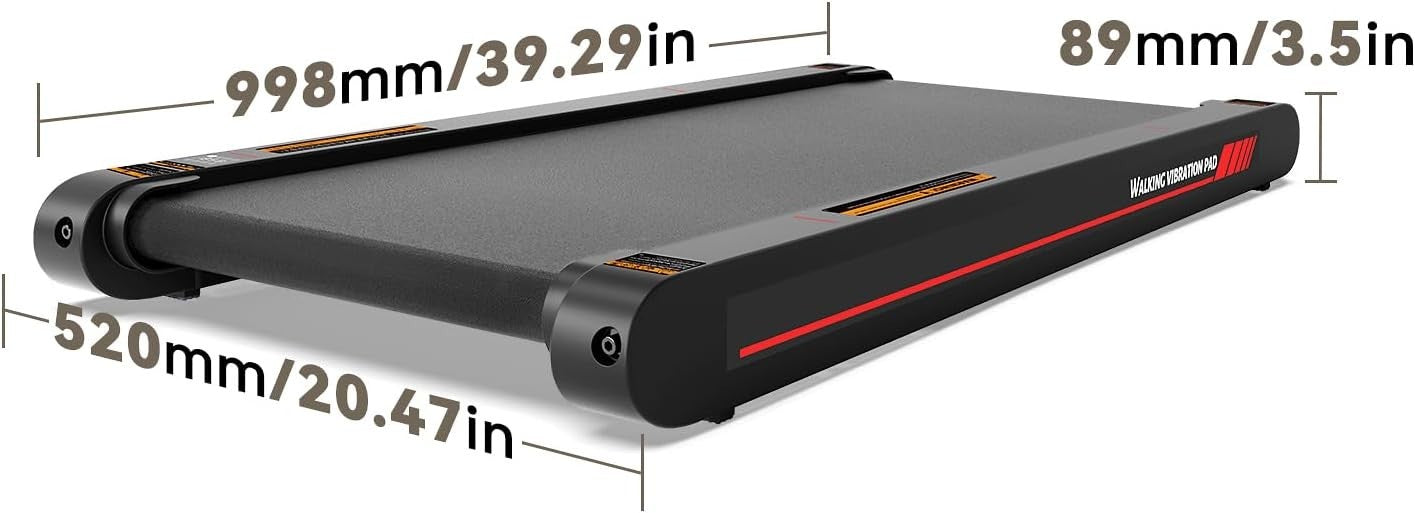 4-in-1 Vibration Walking Pad Under Desk Treadmill 0.3-6KM/H Portable