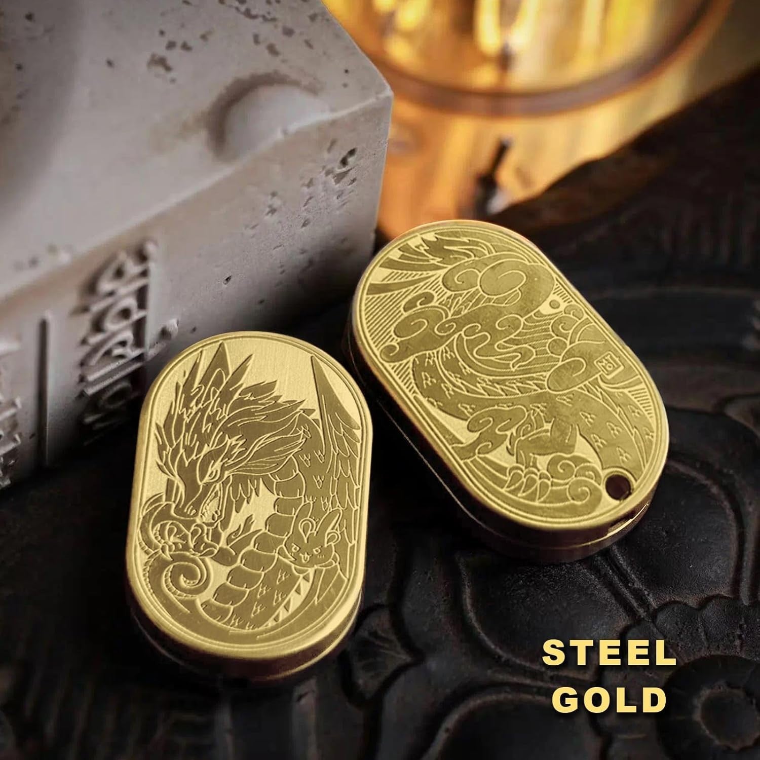 Titanium Dragon Fidget Slider Click Haptic Stress Relief EDC Toy