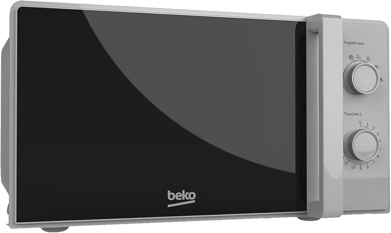 Silver 20L 700W Solo Microwave Auto Defrost 30min Timer Compact