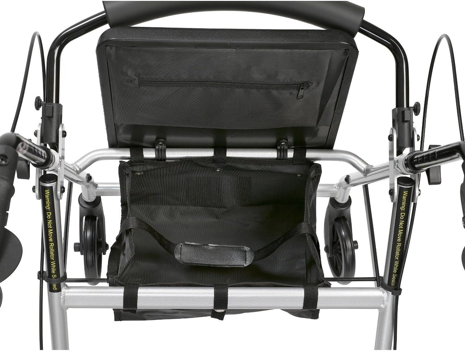 Ultra Lightweight Folding Rollator Walker Seat Brakes Bag 4 Wheels