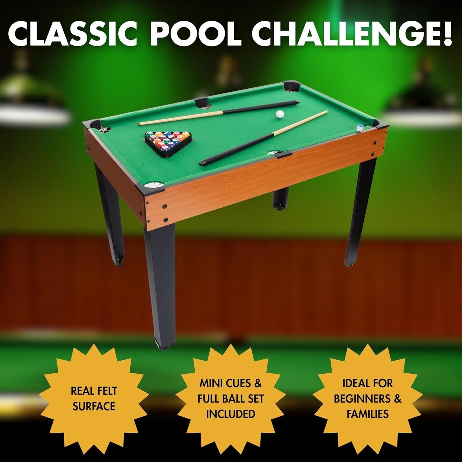 3 in 1 Sports Game Table Air Hockey Pool Football Kids Family Fun