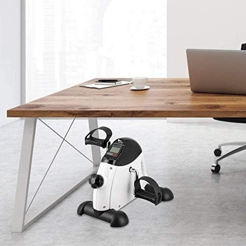 Portable Mini Pedal Trainer Adjustable Resistance LCD Seated Fitness