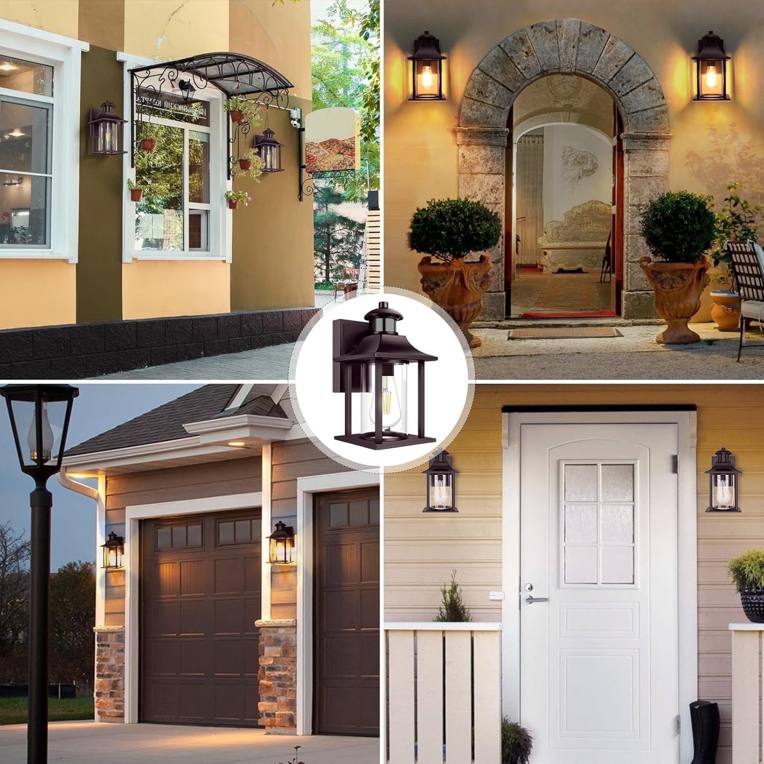 Waterproof Outdoor Motion Sensor Wall Light with Bulb, Aluminium Sconce