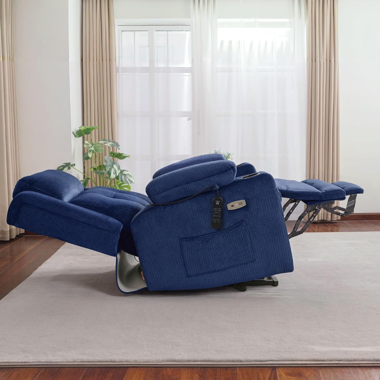 3 Motor Lift Recliner Chair Elderly Riser Heat Massage Headrest Medium