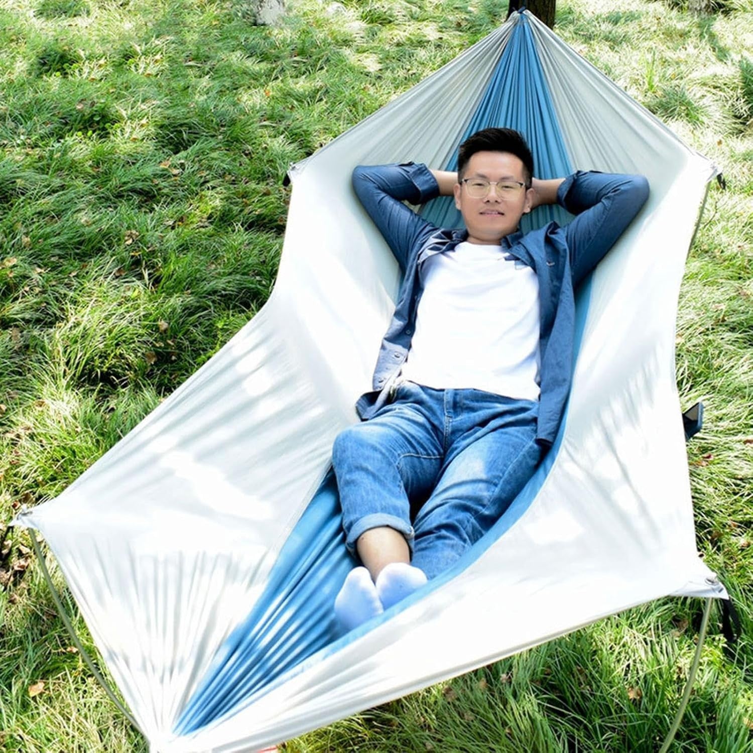 Portable Camping Hammock with Stand | Waterproof Outdoor Travel Bed, Hiking