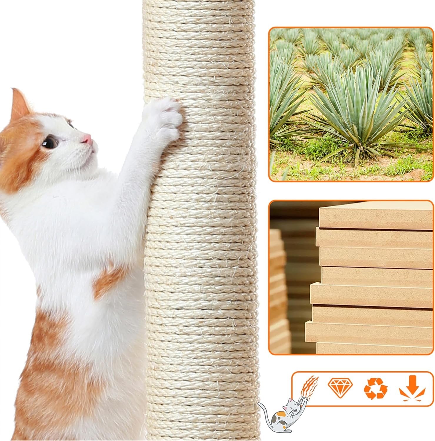 Large Cat Tree 194cm Multi Level Cat Tower With Condos Scratching Posts