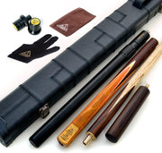 57” Snooker Cue 3/4 Joint Ash Shaft 9.5mm Tip Extensions Case 18oz