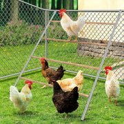 Chicken Roosting Ladder Perch 55.1x41.1in Wood Metal