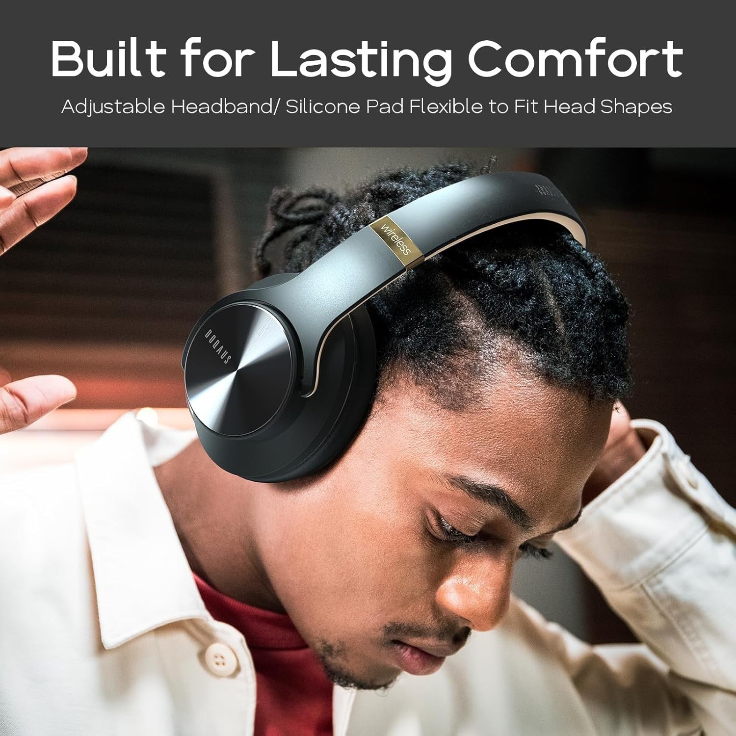 Bluetooth 5.3 Headphones 90H Playtime 3 EQ Hi-Fi Stereo Over Ear