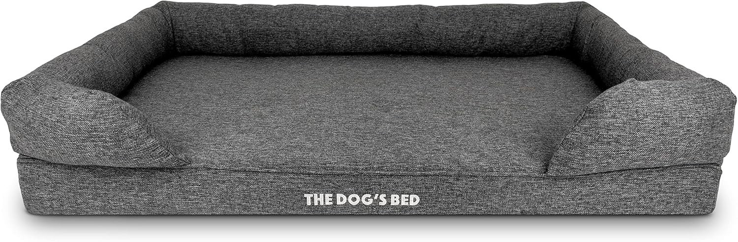 XXL Orthopedic Dog Bed Memory Foam Washable 131x100cm Grey