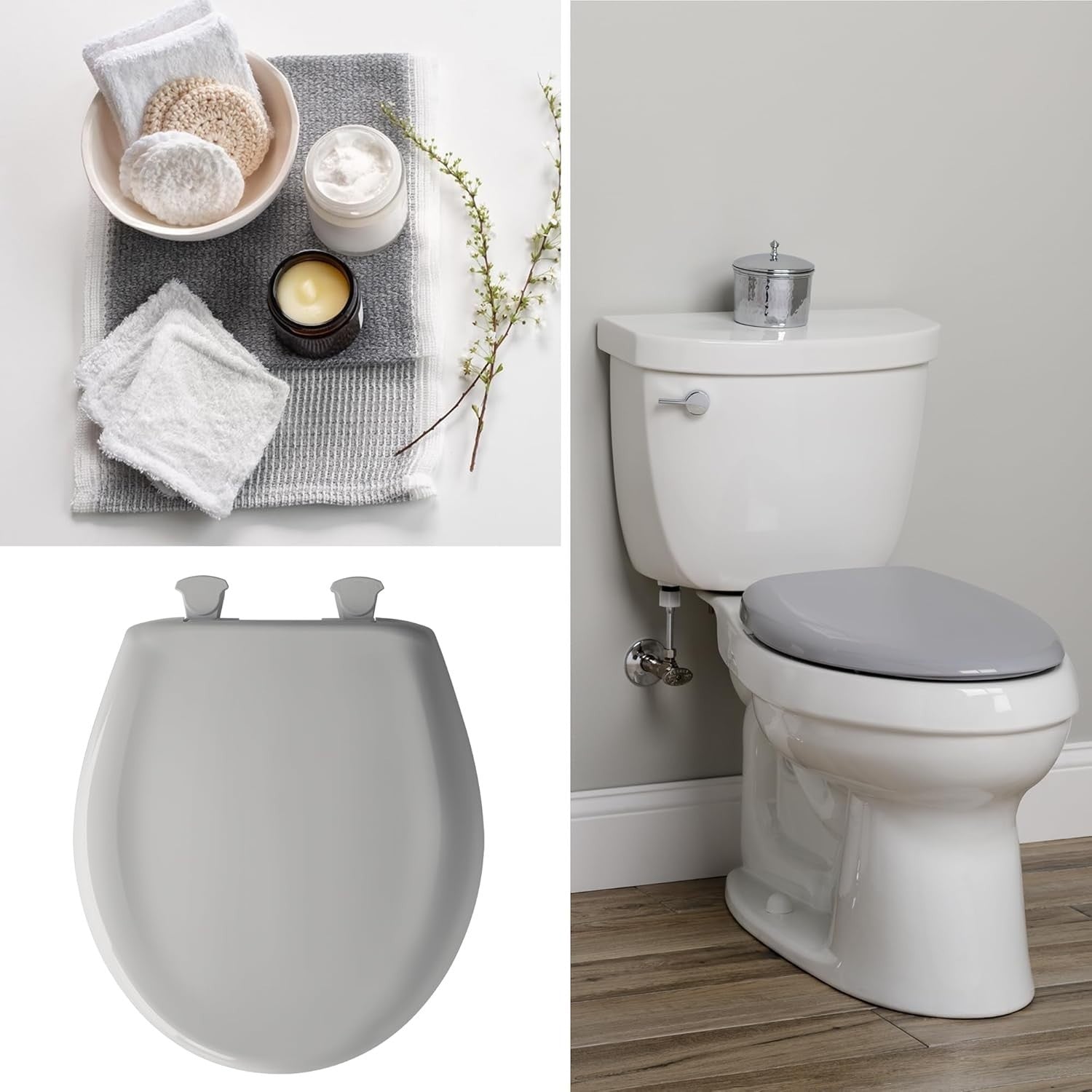 Venetian Elongated Toilet Seat Soft Close Easy Clean Resilient Plastic