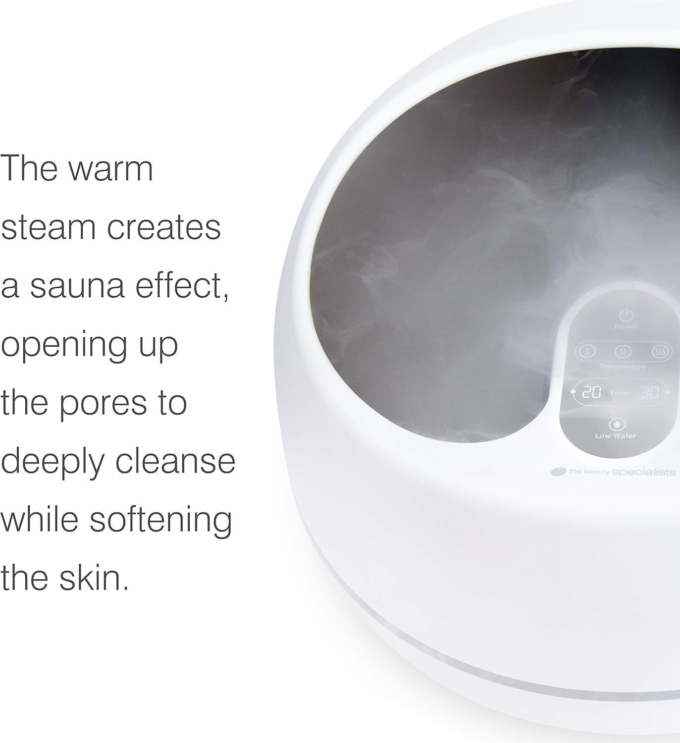 Steam Foot Spa w/ Ultrasonic Mist Heat Timer Reflexology Rollers