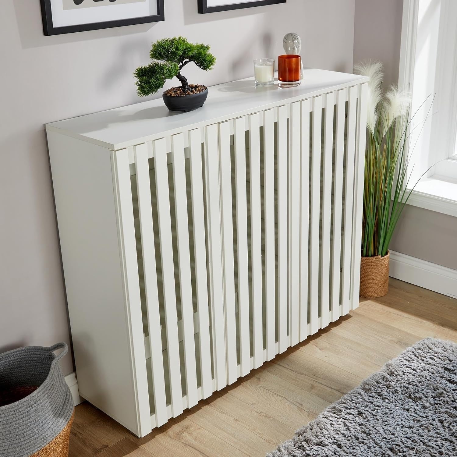 Spacious 3 Door White Shoe Storage Cabinet with 8 Shelves | Modern Design