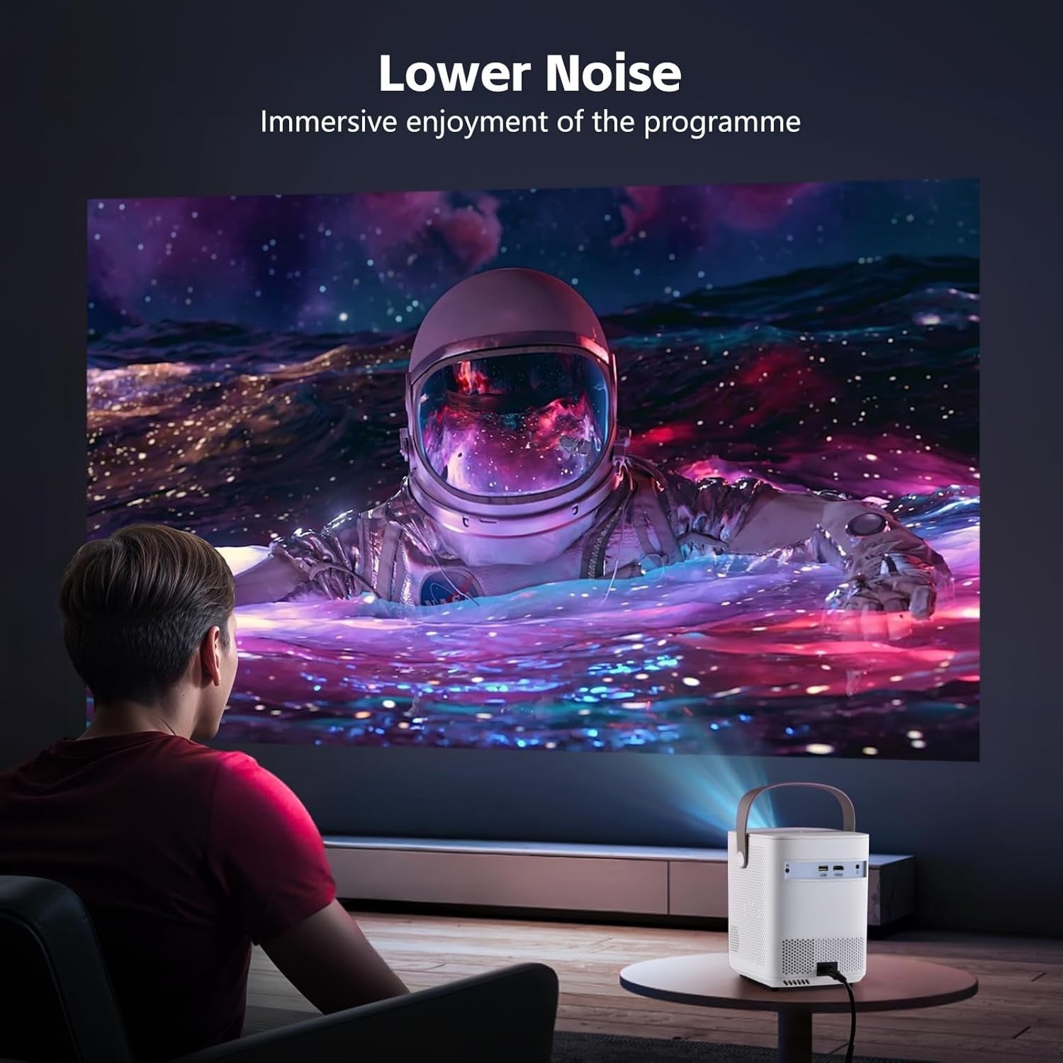 4K Smart Projector 1080P WiFi 6 Bluetooth Android Auto Focus Portable