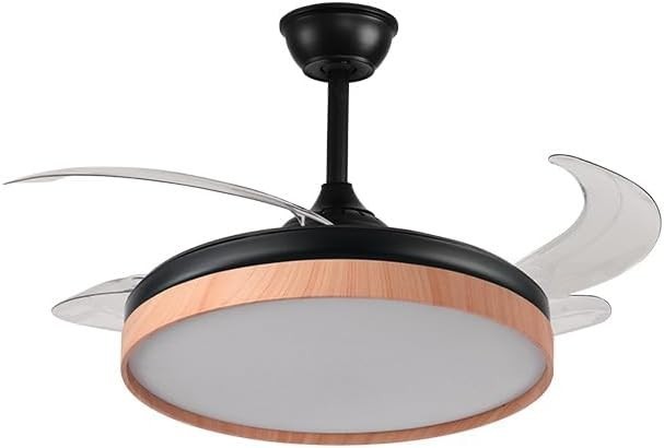 BEL AIR HOME Cosmos LED Ceiling Fan, Black, Silent DC, Remote, 3-Colour Light